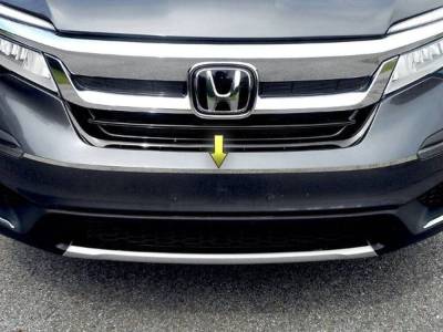 Quality Automotive Accessories - QAA FB16260 1Pc Stainless Steel Front Bumper Accent for 2019-2022 Honda Pilot