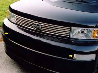 Quality Automotive Accessories - QAA FB24180-1 2Pc Stainless Steel Front Bumper Accent for 2004-2004 Scion xB