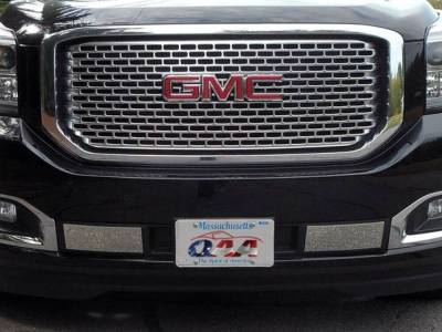 Quality Automotive Accessories - QAA FB55297 2Pc Stainless Steel Front Bumper Accent for 2015-2020 GMC Yukon