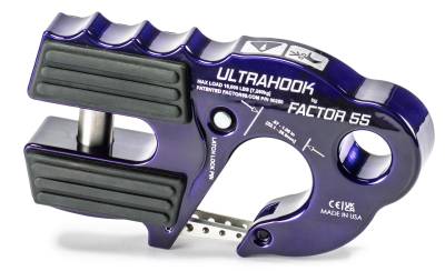 Factor 55 - Factor 55 00250-15 ULTRAHOOK WINCH HOOK w/SHACKLE MOUNT PURPLE