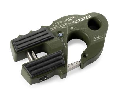 Factor 55 - Factor 55 00250-14 ULTRAHOOK WINCH HOOK w/SHACKLE MOUNT OD GREEN
