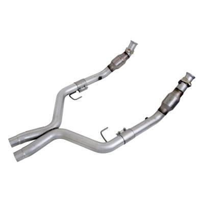 BBK Performance Parts - BBK Performance 1770 2.75" Long X-Pipe w/Converters for 05-10 Mustang GT 4.6L