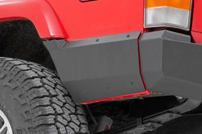 Rough Country Suspension Systems - Rough Country Rear Quarter Panel Armor Black for 97-01 Cherokee XJ 10571