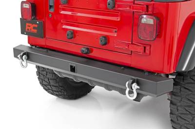 Rough Country Suspension Systems - Rough Country Full Width Black Rear Bumper for 97-06 Jeep Wrangler TJ 10591