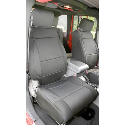 Rugged Ridge - Rugged Ridge 13215.01 Neoprene Front Seat Covers Black for Wrangler JK