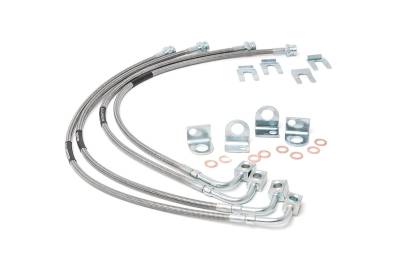 Rough Country Suspension Systems - Rough Country Stainless Brake Line Kit for Jeep JK w/4"-6" Lift 89716