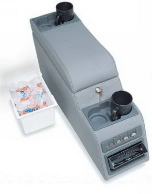 Rampage - Rampage 31511 Locking Center Console Gray 27.25" x 8.75" x 12.5"