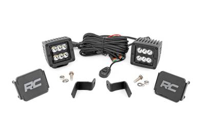 Rough Country Suspension Systems - Rough Country A-Pillar 2" LED Ditch Light Kit'spot 15-24 Ford F150 71028