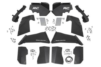 Rough Country Suspension Systems - Rough Country Front/Rear Inner Fender Liners Black for Jeep Wrangler JK 10511V
