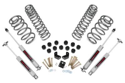 Rough Country Suspension Systems - Rough Country 647.20 3.75" Suspension Lift Kit for 97-06 Wrangler TJ 2.5L 4WD