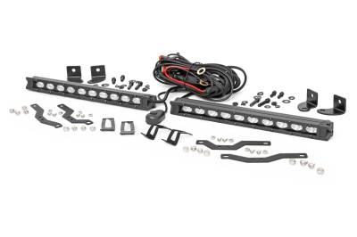 Rough Country Suspension Systems - Rough Country Grille Mount Dual 10" LED Light Bar Kit 18-20 F150 70809