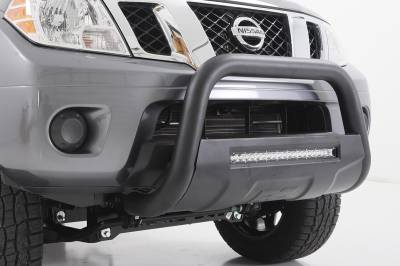Rough Country Suspension Systems - Rough Country Black Front Bumper Bull Bar w/LED for Nissan Frontier B-N4150
