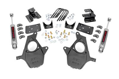 Rough Country Suspension Systems - Rough Country 2"/4" Suspension Lowering Kit Silverado/Sierra 1500 RWD 71630