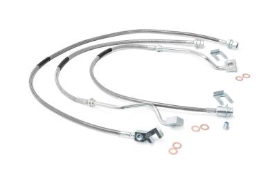 Rough Country Suspension Systems - Rough Country Fr/Rr Stainless Brake Lines 99-04 Super Duty w/4"-8" Lift 89717
