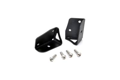 Rough Country Suspension Systems - Rough Country Lower Windshield Light Mounts Black for Jeep Wrangler TJ 70043