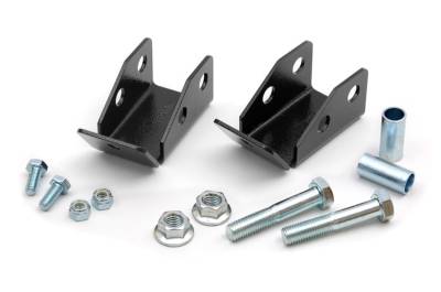 Rough Country Suspension Systems - Rough Country 1185 Rear Shock Reloaction Brackets for 97-06 Jeep Wrangler TJ