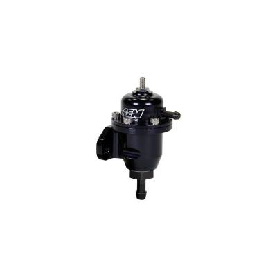 AEM Electronics - AEM 25-301BK Adjustable Fuel Pressure Regulator Offset Flange Straight Return
