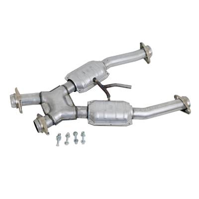 BBK Performance Parts - BBK Performance 2.5" Short X-Pipe w/Converters 94-95 Mustang 5.0L 1672