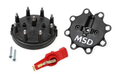 MSD - MSD Ignition 84823 Distributor Cap & Rotor Kit Black for MSD/Ford V8 TFI