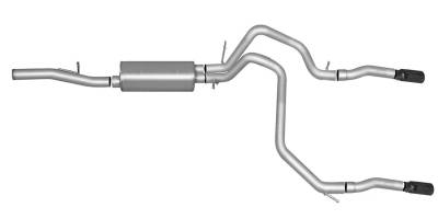 Gibson Performance Exhaust - Gibson Performance 65669 Split Rear Cat-Back Exhaust System Stainless