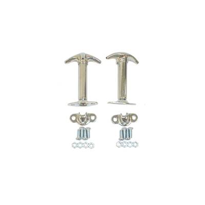 Rugged Ridge - Rugged Ridge 11302.01 Hood Catch Set Chrome for Jeep CJ & Wrangler