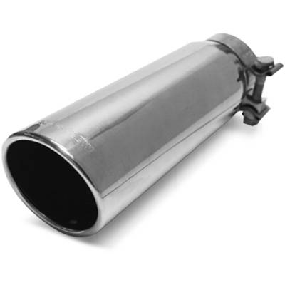 MagnaFlow Exhaust Products - MagnaFlow 35209 Single Polished Exhaust Tip 2.75" Inlet/3.5" Outlet Round