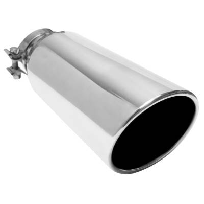 MagnaFlow Exhaust Products - MagnaFlow 35212 Single Polished Exhaust Tip 3" Inlet/4" Outlet