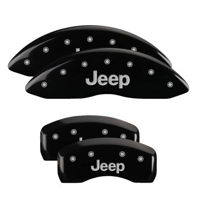 MGP Caliper Covers - MGP Front/Rear Caliper Covers Gloss Black for Compass/Patriot 42003SJEPBK
