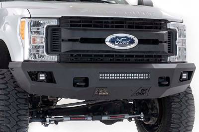 Rough Country Suspension Systems - Rough Country Heavy Duty Black Front Bumper 17-22 Super Duty 10787
