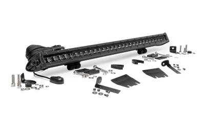Rough Country Suspension Systems - Rough Country Hood Mount 30" LED Light Bar Kit for Jeep JL/JT 70054