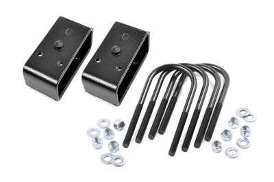 Rough Country Suspension Systems - Rough Country 2" Rear Block/U-Bolt Kit 05-10 Ford Super Duty 6557