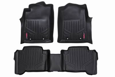 Rough Country Suspension Systems - Rough Country Front/Rear Floor Liners Black for 12-15 Tacoma Double M-71213