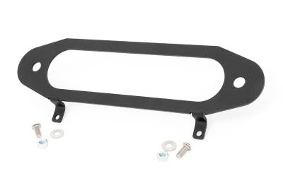 Rough Country Suspension Systems - Rough Country Hawse Fairlead License Plate Mount Bracket Black RS138