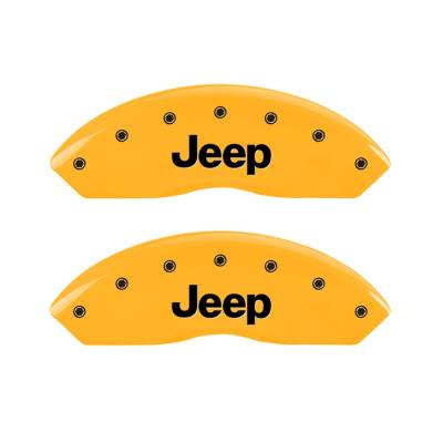 MGP Caliper Covers - Front Set of 2 Yellow Finish Black JEEP