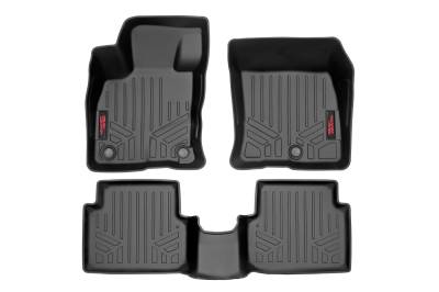 Rough Country Suspension Systems - Rough Country Front/Rear Floor Liners Black 22-24 Ford Maverick M-51102