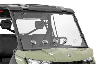 Rough Country Suspension Systems - Rough Country Front UTV Vented Full Windshield for Can-Am Defender HD 98262030