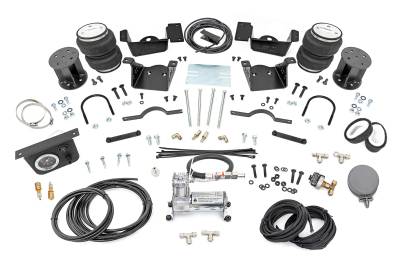 Rough Country Suspension Systems - Rough Country 100345C Rear Air Spring Kit w/Compressor for Silverado/Sierra HD