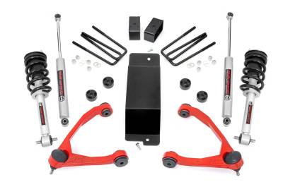 Rough Country Suspension Systems - Rough Country 3.5" Suspension Lift Kit 07-13 Silverado/Sierra 1500 4WD 27731RED