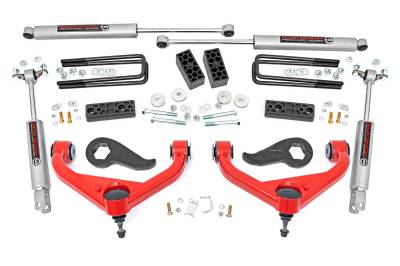 Rough Country Suspension Systems - Rough Country 3" Suspension Lift Kit 20-24 Silverado/Sierra 3500HD 95630RED