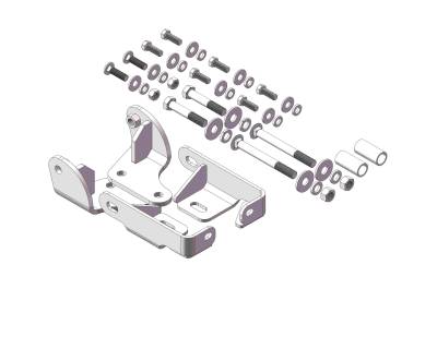 Husky Towing - Husky Towing 5th Wheel Hitch Frame Mount Brackets for 14-24 Ram 2500 32556