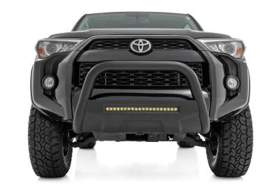 Rough Country Suspension Systems - Rough Country Black Front Bumper Bull Bar w/LED for Toyota 4Runner B-T4081
