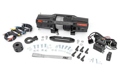 Rough Country Suspension Systems - Rough Country 6500lb 12V Electric UTV Winch w/Synthetic Rope RS6500SA