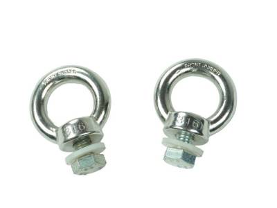Front Runner - Front Runner RRAC025 Outfitters T-Track Tie Down Anchor Rings-Stainless Pair