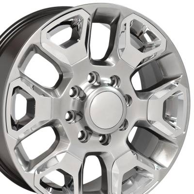 OE Wheels LLC - OE Wheels DG66 20x8 8x6.5 54.65mm Hyper Silver/Chrome DG66-20080-8165-54HS-ic