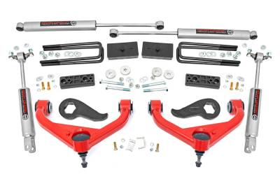 Rough Country Suspension Systems - Rough Country 97730RED 3" Suspension Lift Kit for 20-24 Silverado/Sierra HD