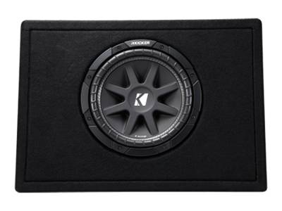 Kicker - Kicker 43TC104 Single 10" Comp 4 Ohm Loaded Subwoofer Enclosure