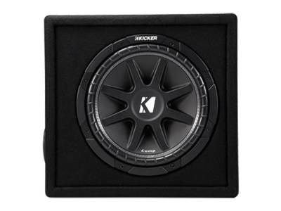 Kicker - Kicker 43VC124 Single 12" Comp 4 Ohm Loaded Subwoofer Enclosure