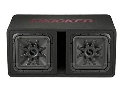 Kicker - Kicker 45DL7R122 Dual 12" Solo-Baric L7R Loaded Subwoofer Enclosure