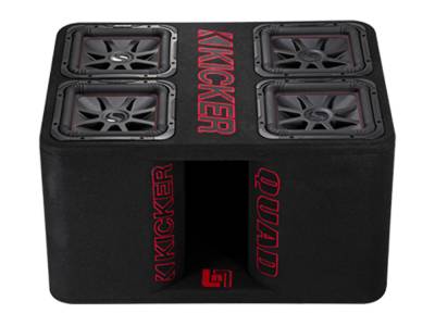 Kicker - Kicker 47QL7R122 Quad 12" Solo-Baric L7R 2-Ohm Loaded Subwoofer Enclosure