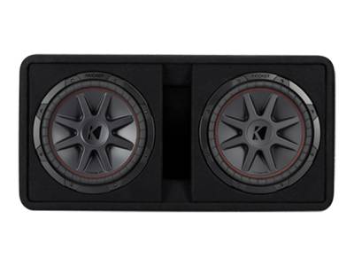 Kicker - Kicker 48DCVR122 Dual 12" CompVR 2-Ohm Loaded Subwoofer Enclosure